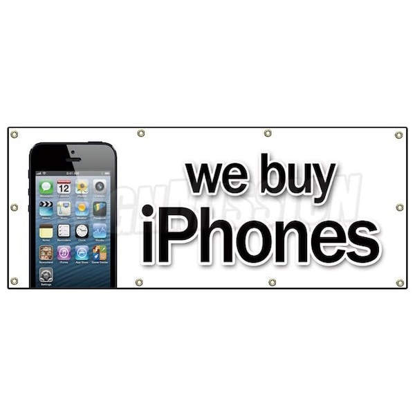 WE BUY IPHONES BANNER SIGN computers mobile batteries electronics i